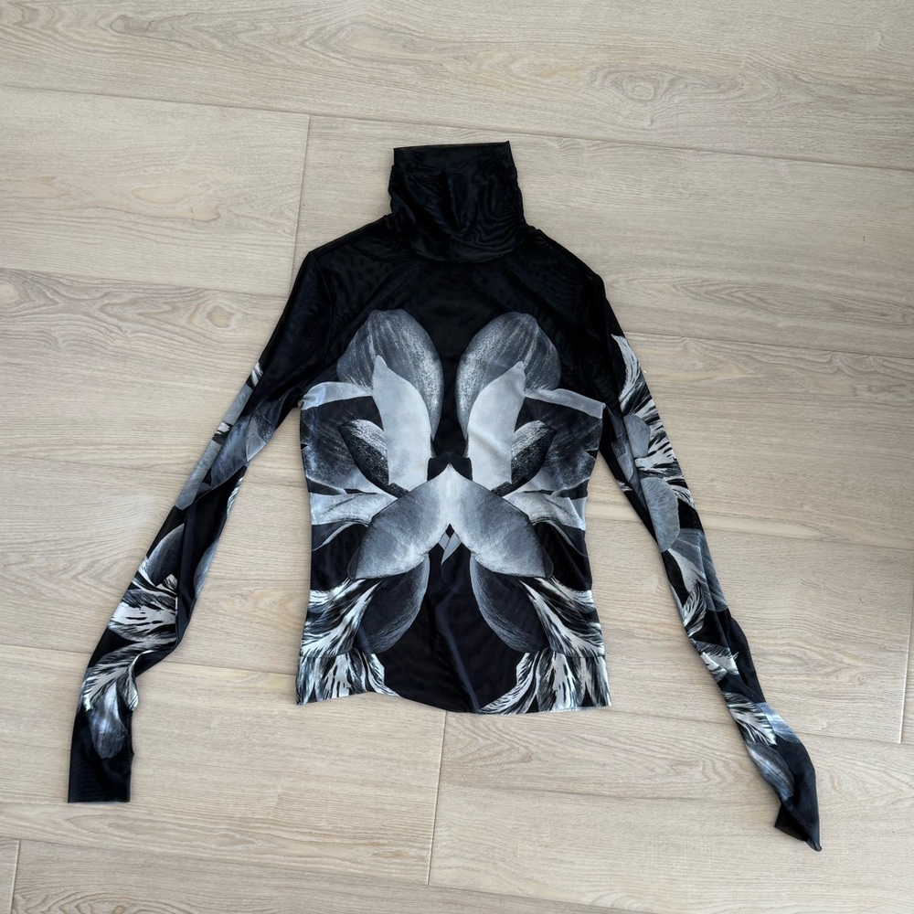 AFRM Black Mesh Top